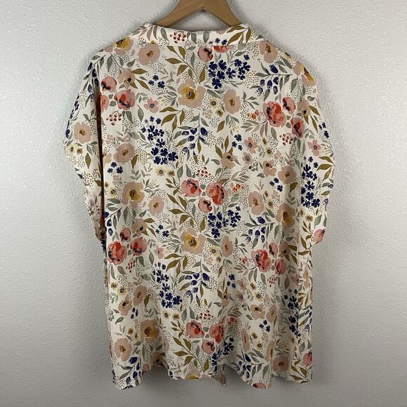 Torrid Womens Plus Size 2X Challis Tie Front Dolman Top - Picture 7 of 7